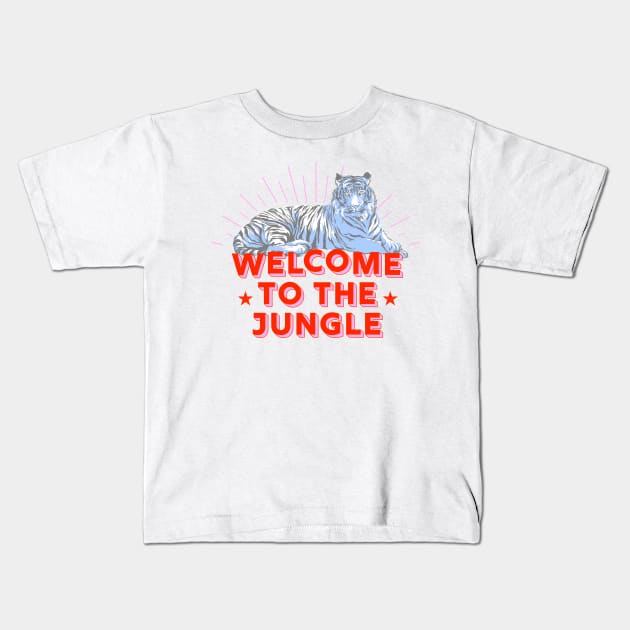 WELCOME TO THE TIGER - retro tiger Kids T-Shirt by showmemars